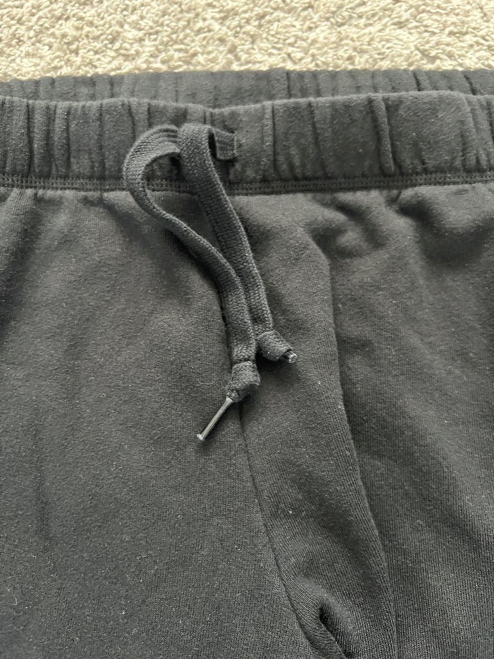 PINK Victoria’s Secret Black Drawstring Lounge Sweat Pants Side Logo - Size L - Picture 4 of 9